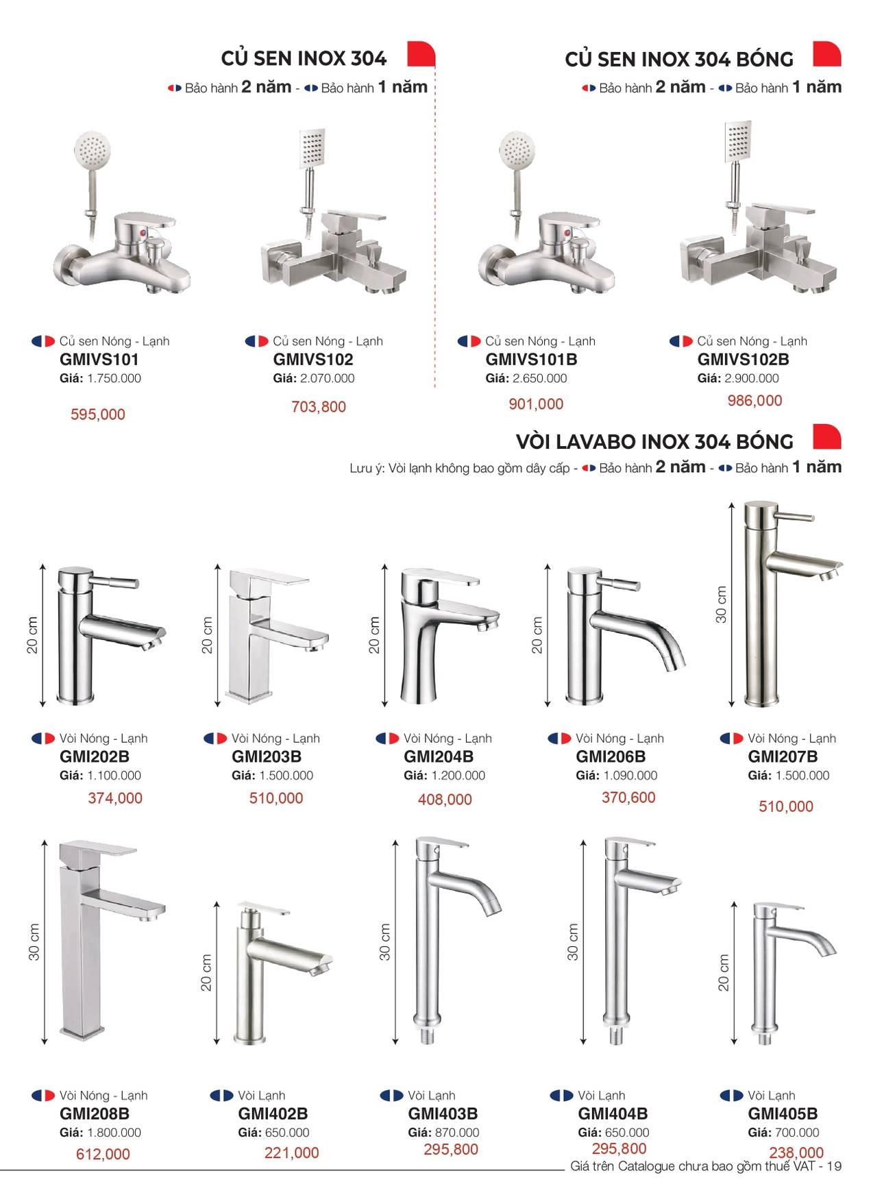 Thiết bị vệ sinh GAMA Catalogue và Bảng giá mới nhất 2025 /Page 19